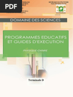 Programme Educatif - Terminale D