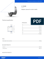 Adapter Sleeves For Metric Shafts: Dimensions