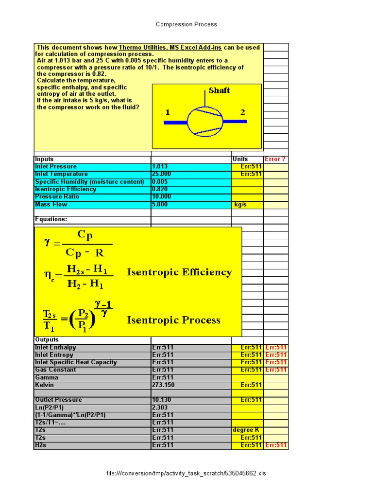 Compression Process Calculations | PDF | Enthalpy | Applied And ...