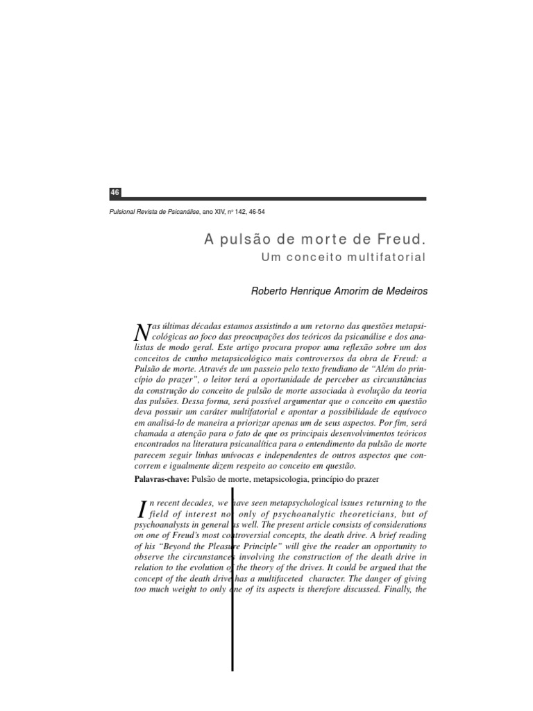 pulsão de morte freud Sigmund Freud