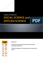 Social Science and Applied Science: General Information