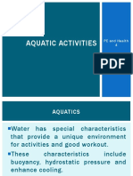 Aquatic Activities: PE and Health 4