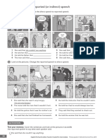 12B GRAMMAR Reported (Or Indirect) Speech: Look at The Pictures. Change The Direct Speech To Reported Speech