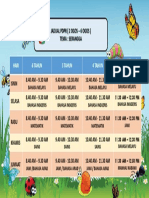 Jadual PDPR Tema Serangga 2-8 Ogos