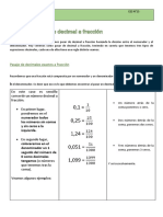 CLASE 4, Pasaje de Decimal A Fracción