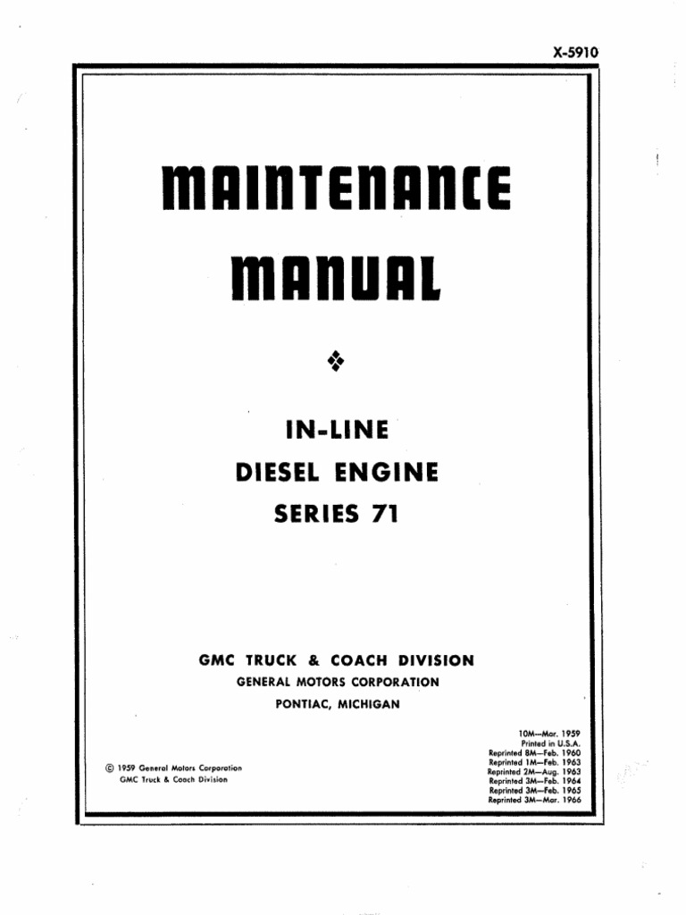 Detroit Diesel V-71 Service Manual 4-15 