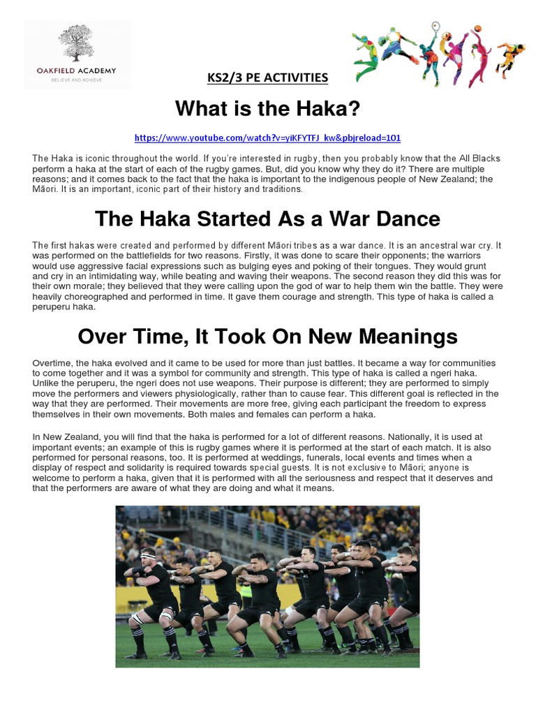 What Is The Haka?: Ks2/3 Pe Activities | PDF | Māori | New Zealand