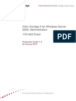 Citrix Xenapp 5 For Windows Server 2003: Administration 1Y0-A23 Exam