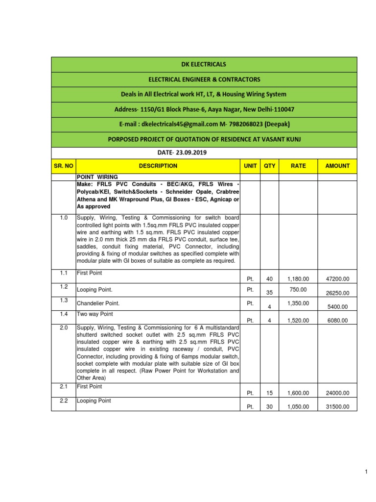 Quotation PDF Electrical Wiring Electrical Connector
