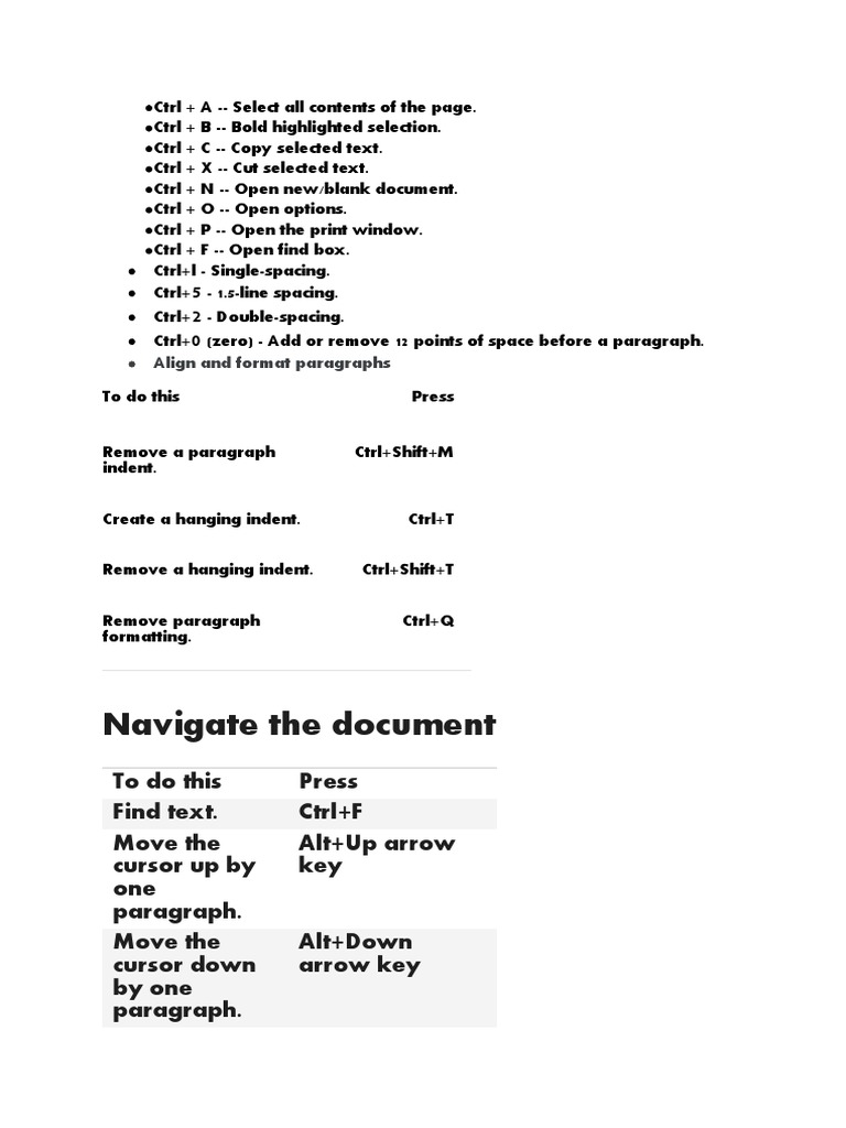Keyboard Shortcuts for PDF Navigation | PDF