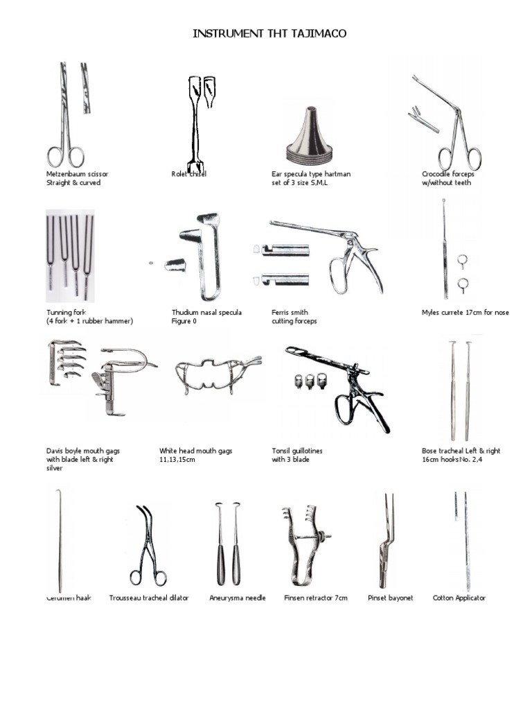 THT Instrument Set for Doctors | PDF | Home & Garden