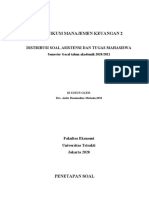 Distribusi Soal Asistensi MK II Gasal 2020-2021