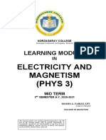 Norzagaray College module on electricity and magnetism