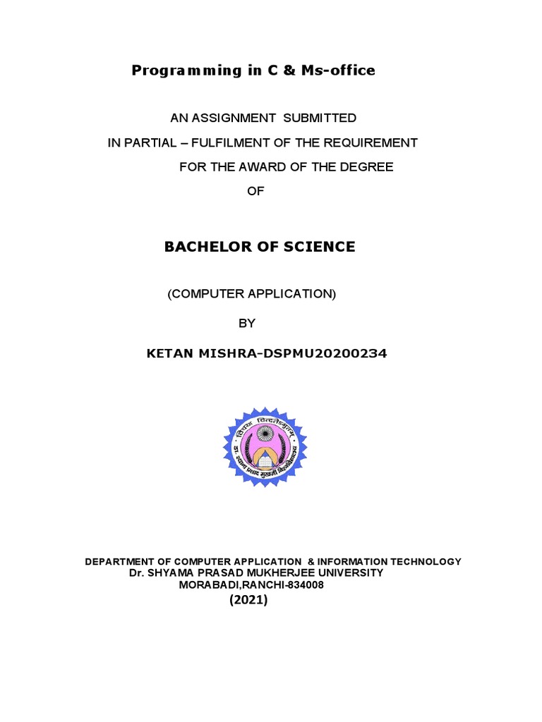 Assignment Front Page | PDF