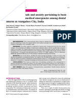 Knowledge, Attitude and Anxiety Pertaining To Basic Life Support and Medical Emergencies Among Dental Interns in Mangalore City, India