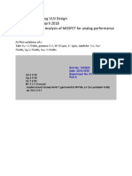 Semester VIII Analog VLSI Design Term: January To April 2018 Experiment No. 1: Analysis of MOSFET For Analog Performance