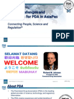 Future Challenges and Objectives For Pda in Asiapac: Connecting People, Science and Regulation