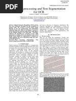 Text Pre-Processing and Text Segmentation For OCR