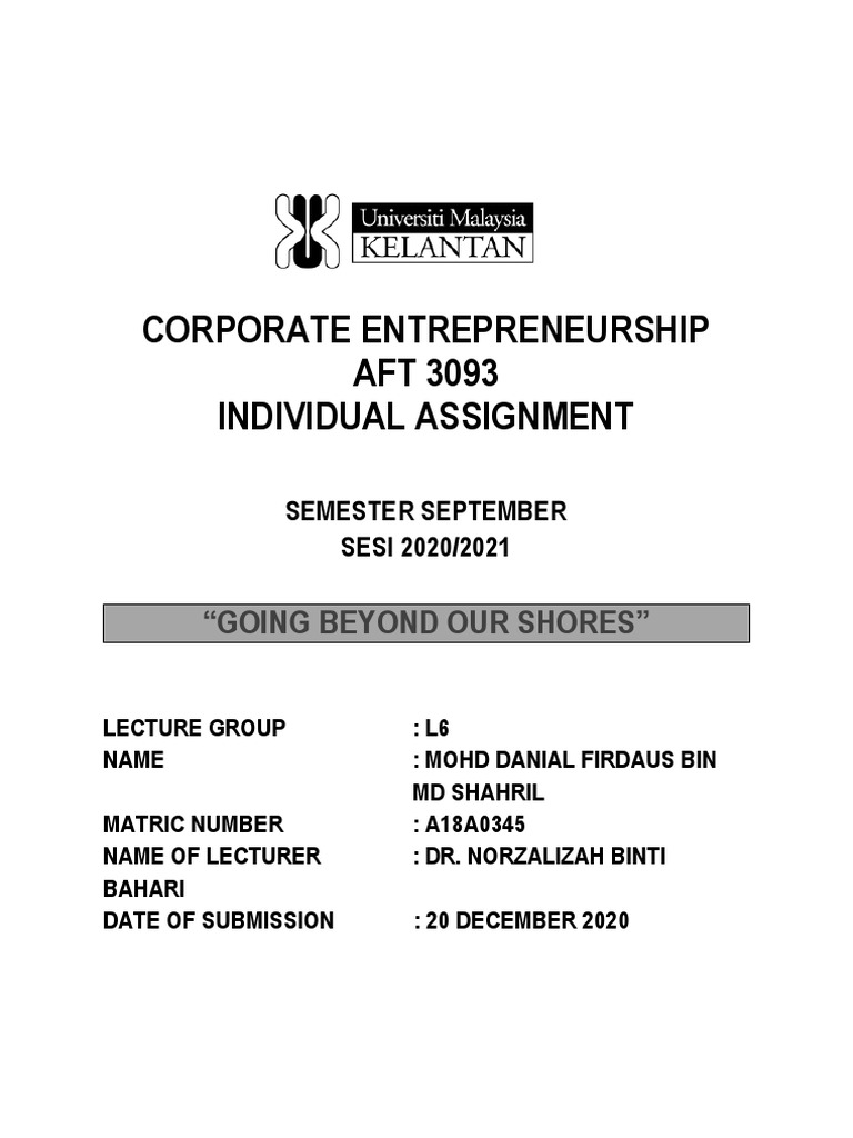 Industrial Talk Assignment | PDF | E Commerce | Entrepreneurship