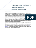 AMFE (Análisis Modal de Fallos y Efectos) : Herramienta de Planificación de Producción