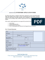 Regional Internship Application Form: Part I: Personal Information