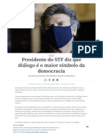 Presidente Do STF Diz Que Diálogo É o Maior Símbolo Da Democracia - Agência Brasil