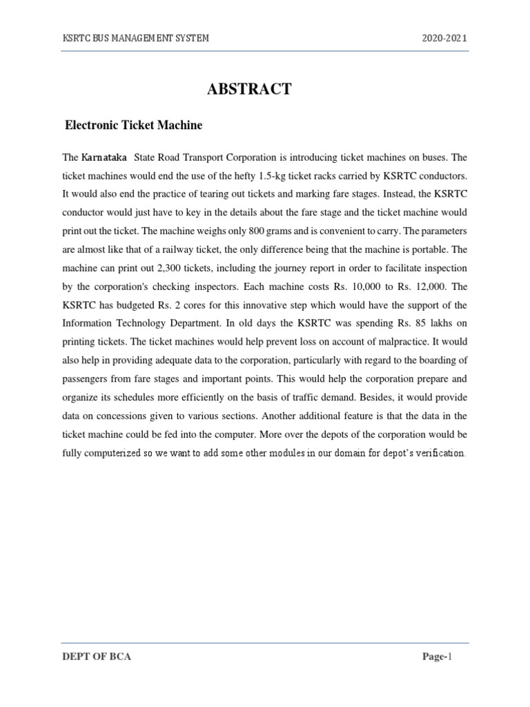 KSRTC BUS MANAGEMENT SYSTEM Report TTTTTT | PDF | Unit Testing | Databases