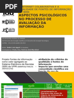 Internet colaborativa e a qualidade de fontes de informação na Web