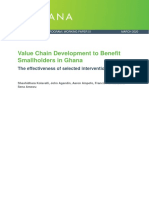 Value Chain Development To Benefit Smallholders in Ghana: The Effectiveness of Selected Interventions