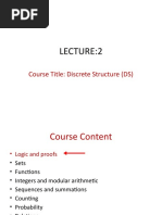 Course Title: Discrete Structure (DS)