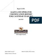 2012 Operator Certification Report June 2013 Final