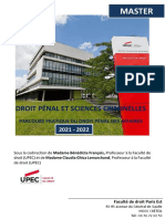 Brochure Droit Penal Et Sciences Criminelles 2021-2022 - VF