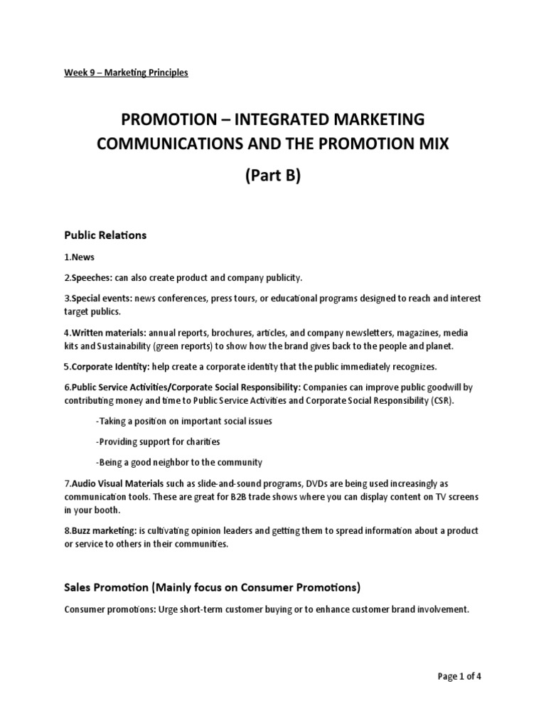 Promotion - Integrated Marketing Communications and The Promotion Mix ...