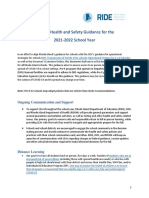 Rhode Island Department of Education: Pre K-12 Health and Safety Guidance For The 2021-2022 School Year