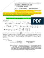 Fila A: Apellidos Desde La "A" Hasta La "G": Examen Parcial de Física I (Fs - 142)