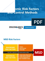 Ergonomic Risk Factors and Control Methods