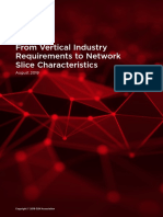 From Vertical Industry Requirements To Network Slice Characteristics