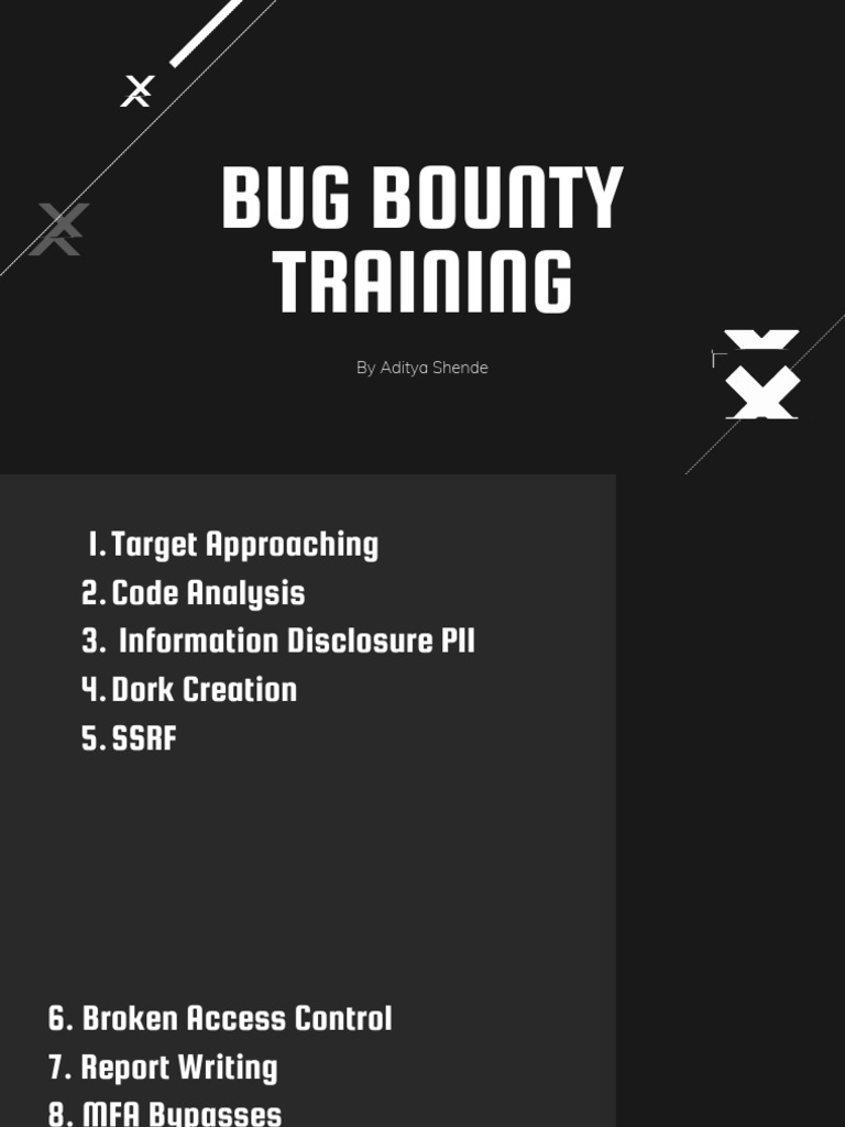 Bug Bounty Training: by Aditya Shende | PDF