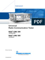 Universal Radio Communication Tester: R&S CMU 200 R&S CMU 300
