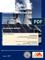 Loss Analysis of Solar PV Plant Project at Jaisalmer, Rajasthan