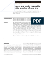Consent and Sex in Vulnerable Adults: A Review of Case Law: Accessible Summary