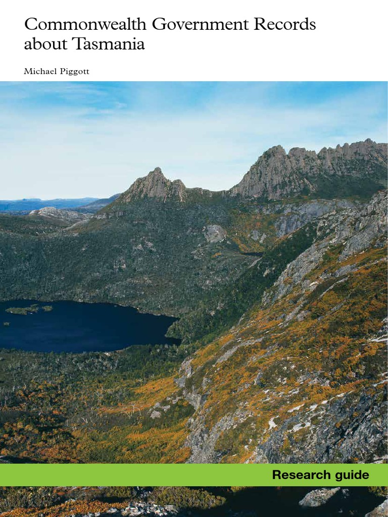 Research Guide Government Tasmania Pdf Tasmania Australia