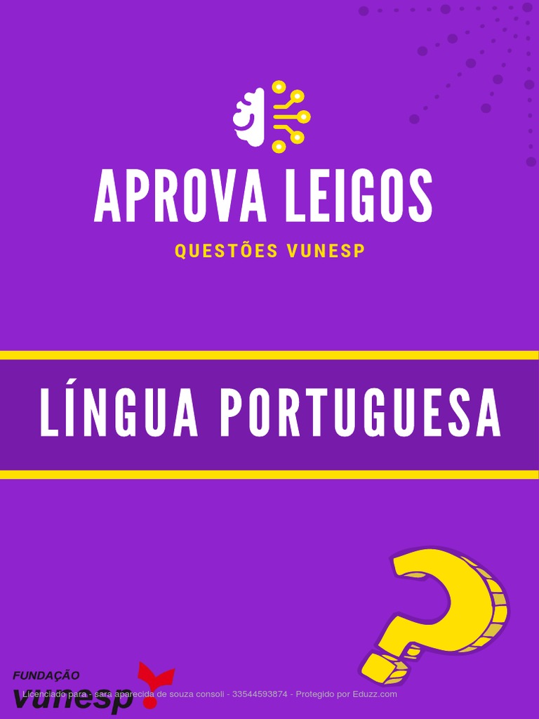 Questoes Vunesp de Lingua Portuguesa, PDF, Memória