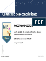 Certificado Microsoft Innovate Educator