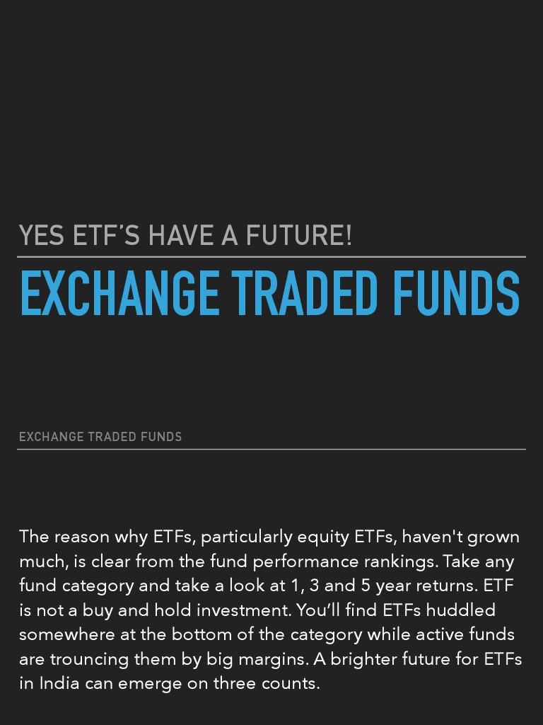 Etf PDF | PDF | Exchange Traded Fund | Stock Market Index