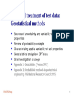 Statistical Treatment of Test Data: Geostatistical Methods