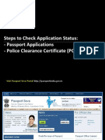 Steps To Check Application Status: - Passport Applications - Police Clearance Certificate (PCC)
