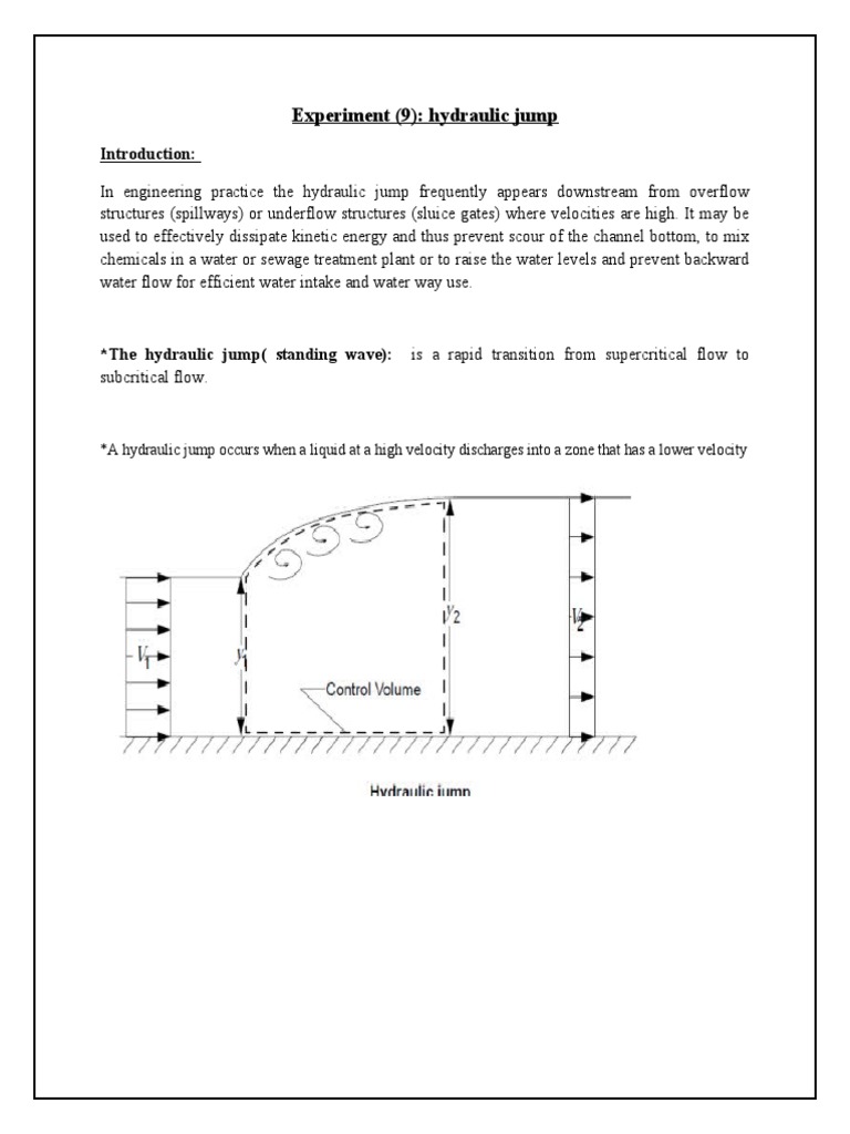 Experiment (9) Hydraulic Jump PDF