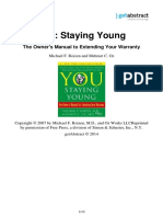 You: Staying Young: The Owner's Manual To Extending Your Warranty