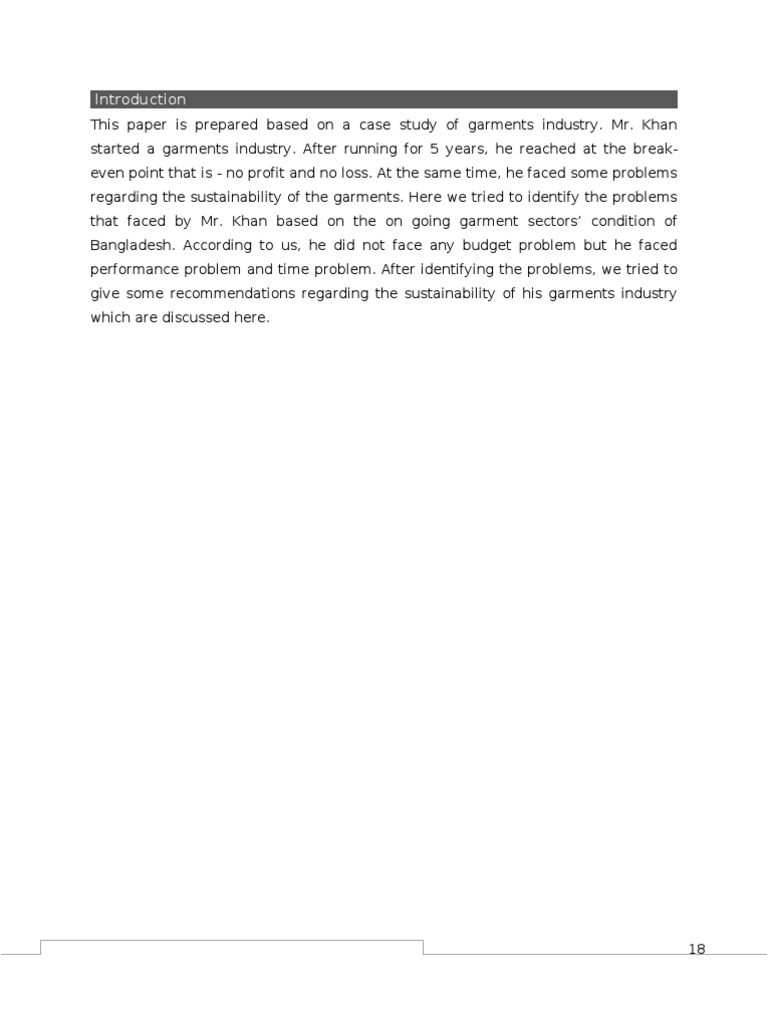 Garment Factory Challenges and Solutions | PDF | Exports | Employment